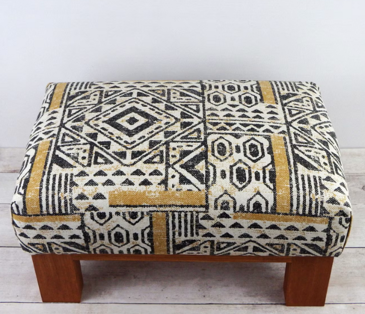 African mudcloth stool