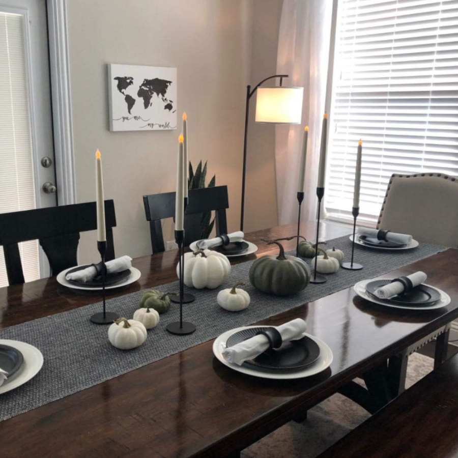 Black candle holders