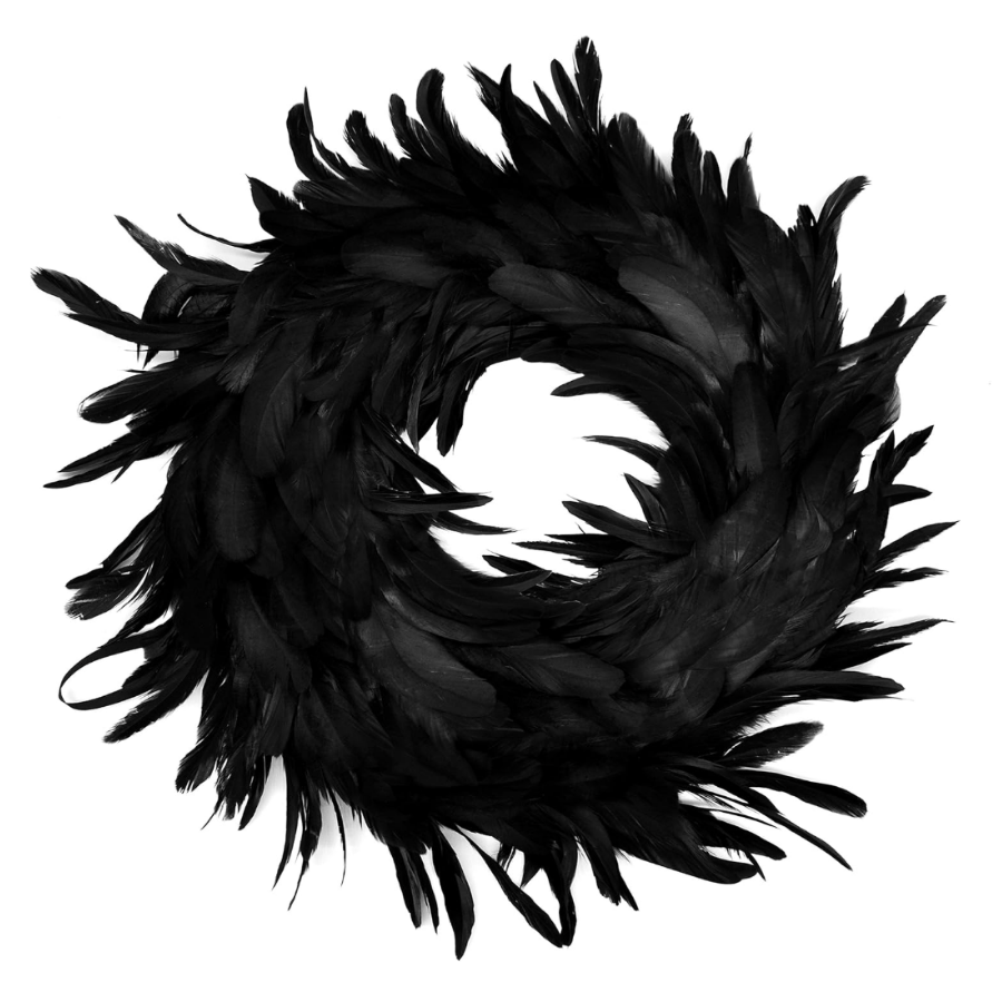 Black feather wreath