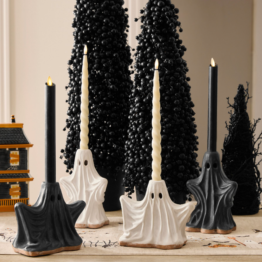 ceramic ghost candle holder