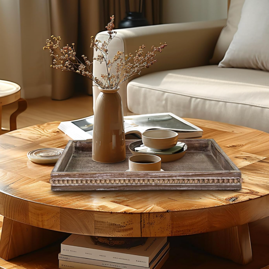 distressed wood tray