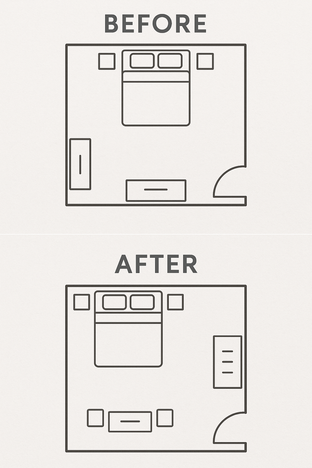 home bedroom refresh before and after
