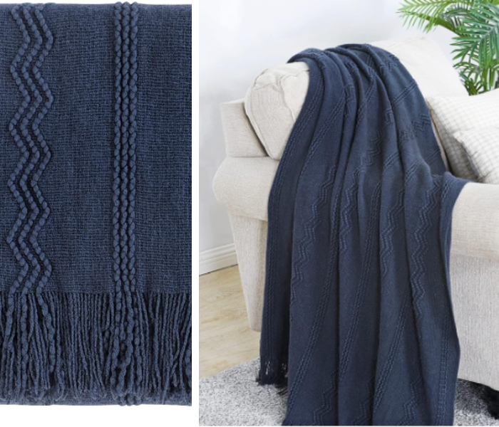 blue throw blanket for couch