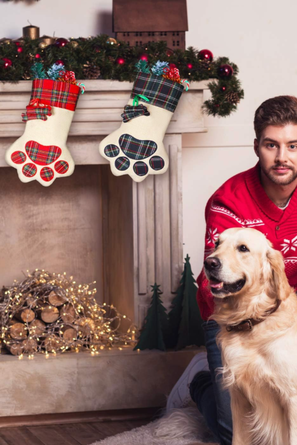 red christmas stockings for dogs