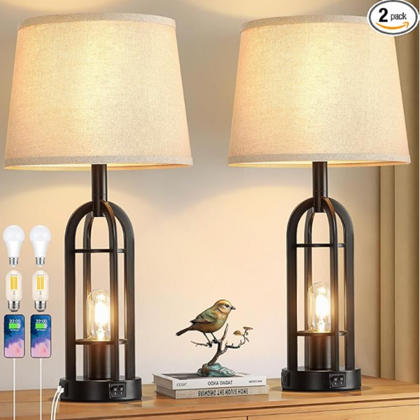black based table lamp