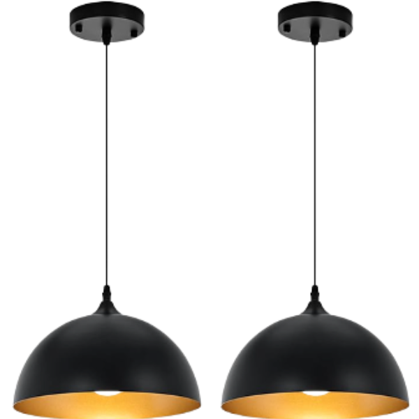 black pendant light
