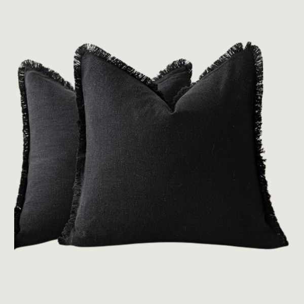 black throw pillow covers