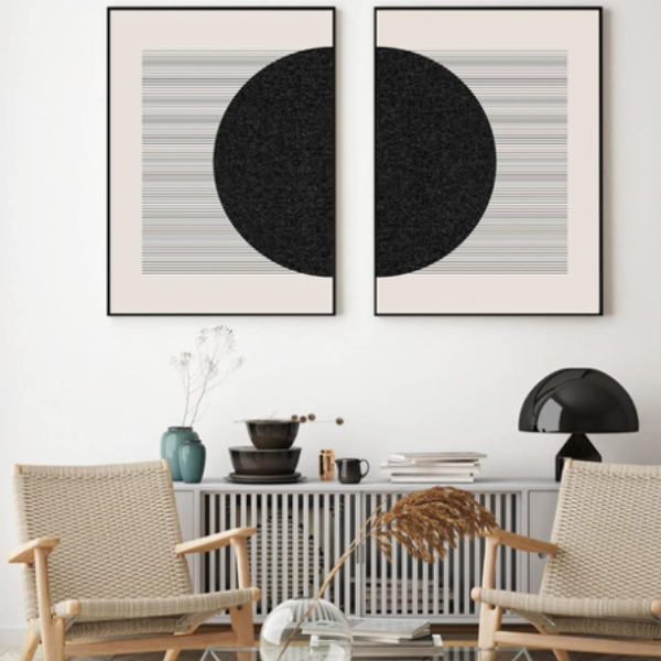 black wall art