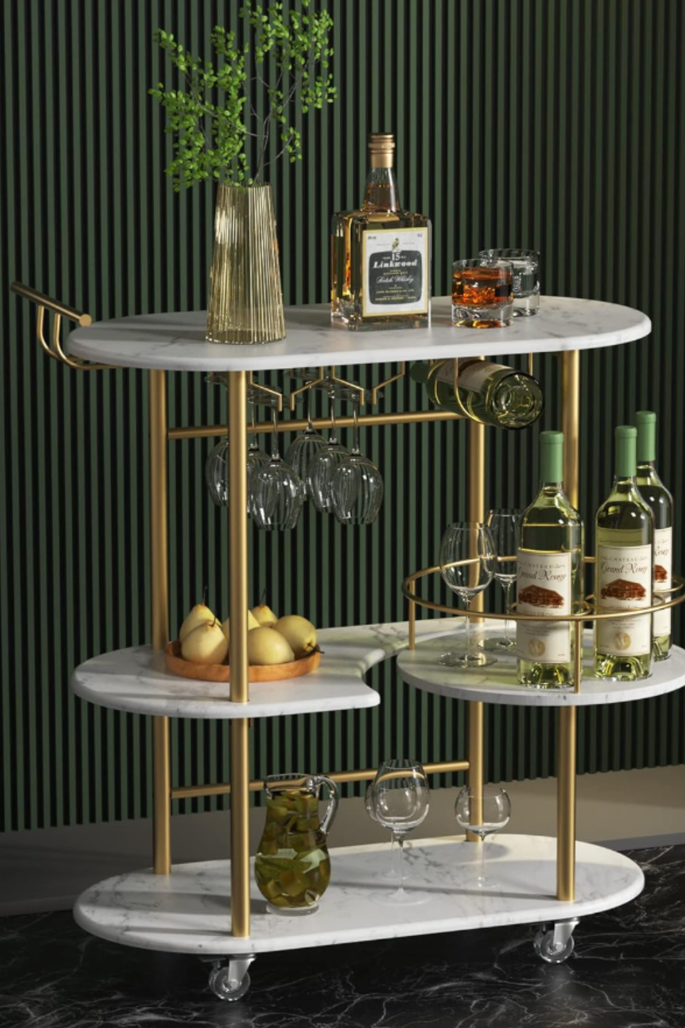 multifunctional bar cart