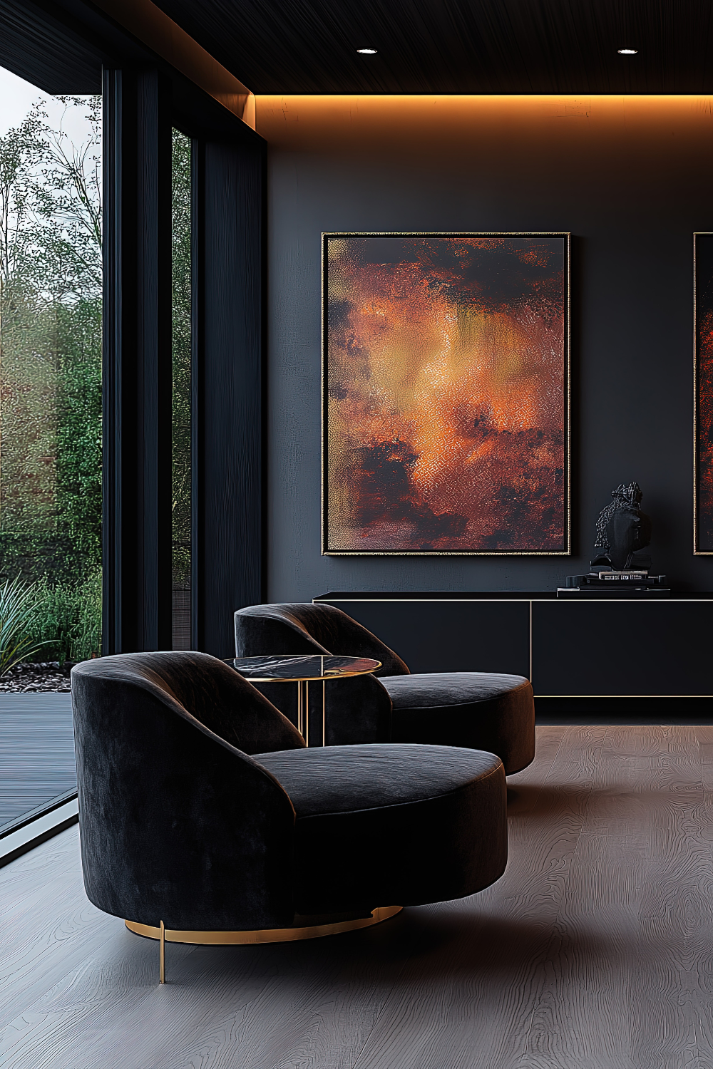 color drenching living room